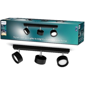 Philips Bracia Barra Iluminación 3 Focos LED Negra