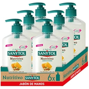 12x Sanytol Jabón Manos Almendra+Miel 250ml