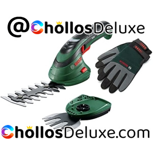 Bosch Isio Tijeras Césped Batería +Guantes XL