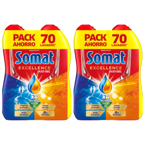 2x Somat Excellence Gel Lavavajillas 70 Lavados