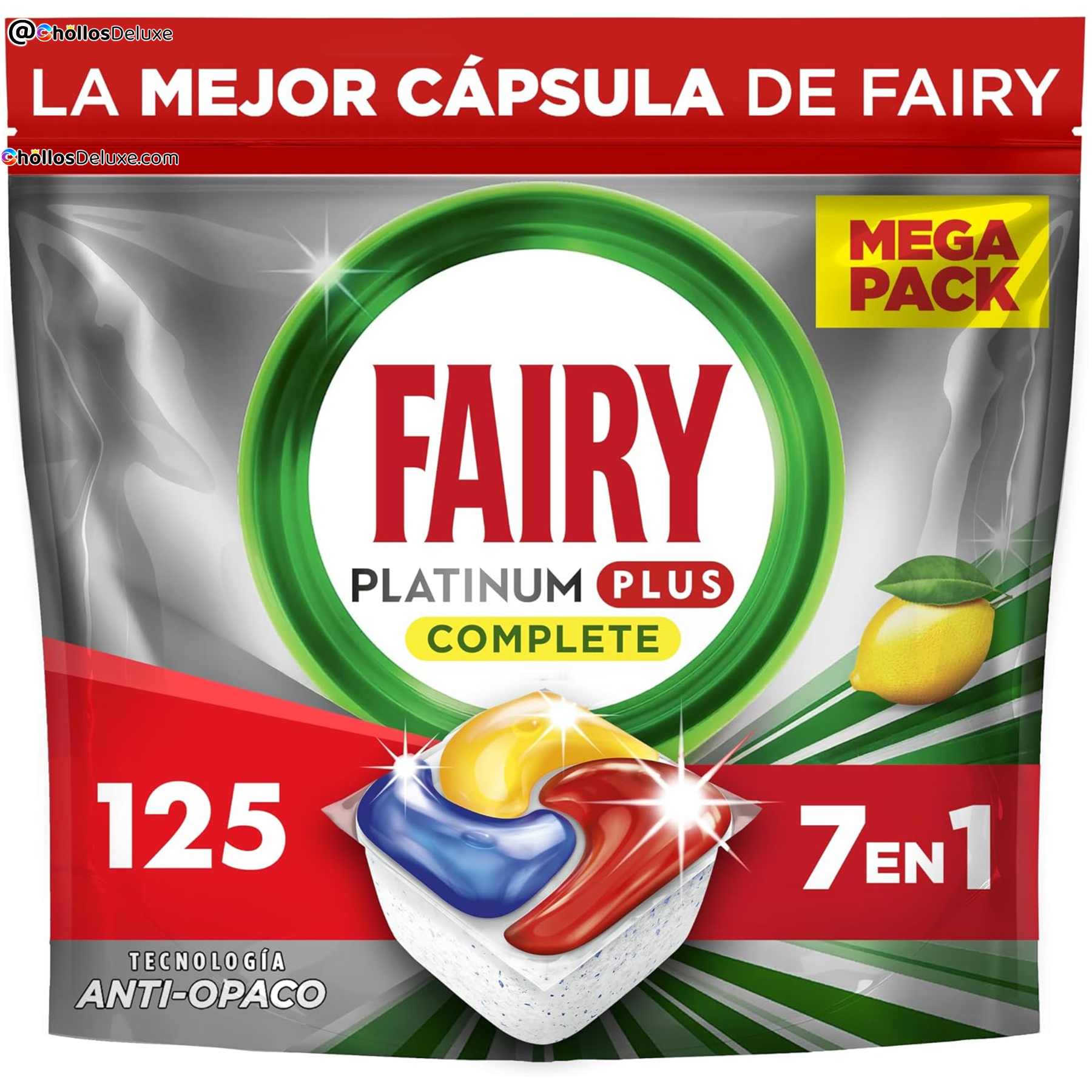 Fairy Platinum Plus, 125 Cápsulas Lavavajillas