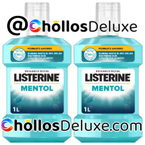2x Listerine Mentol Enjuague Bucal 1L