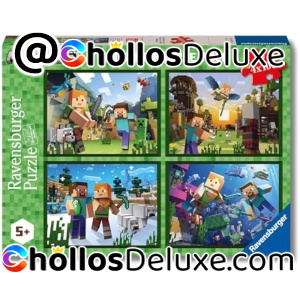 Ravensburger Minecraft Pack 4 Puzzles 100 Piezas
