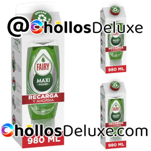 3x Fairy Maxi Poder Recambio 980ml