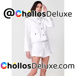 Koroshi Cazadora Denim Mujer Blanca