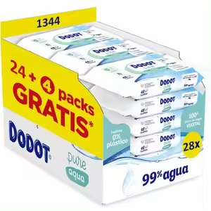 28 Paquetes Dodot Toallitas Pure Aqua Bebé