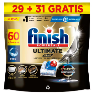 60x Finish Ultimate Plus Pastillas Lavavajillas