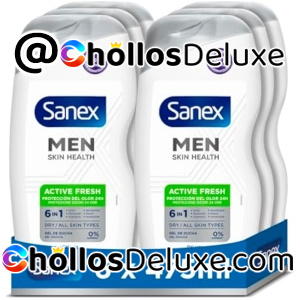 6x Sanex Men Active Fresh Gel Ducha