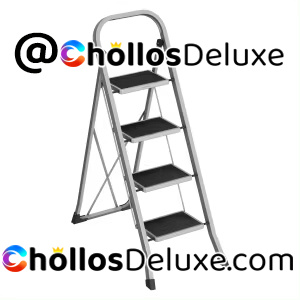 Songmics Escalera Plegable 4 Peldaños