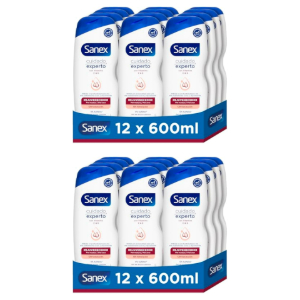 24x Sanex Cuidado Experto Gel Ducha 600ml