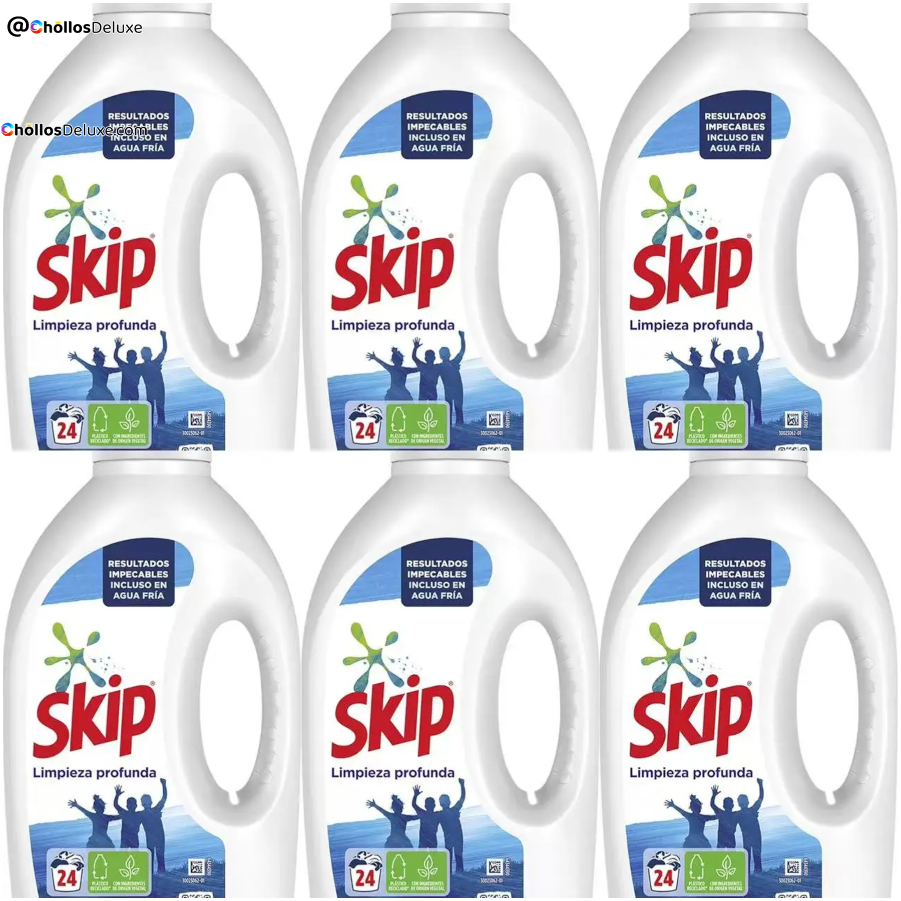6x Skip Limpieza Profunda Detergente 24 Lavados