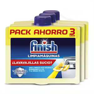 3x Finish Limpiamáquinas Lavavajillas Limón
