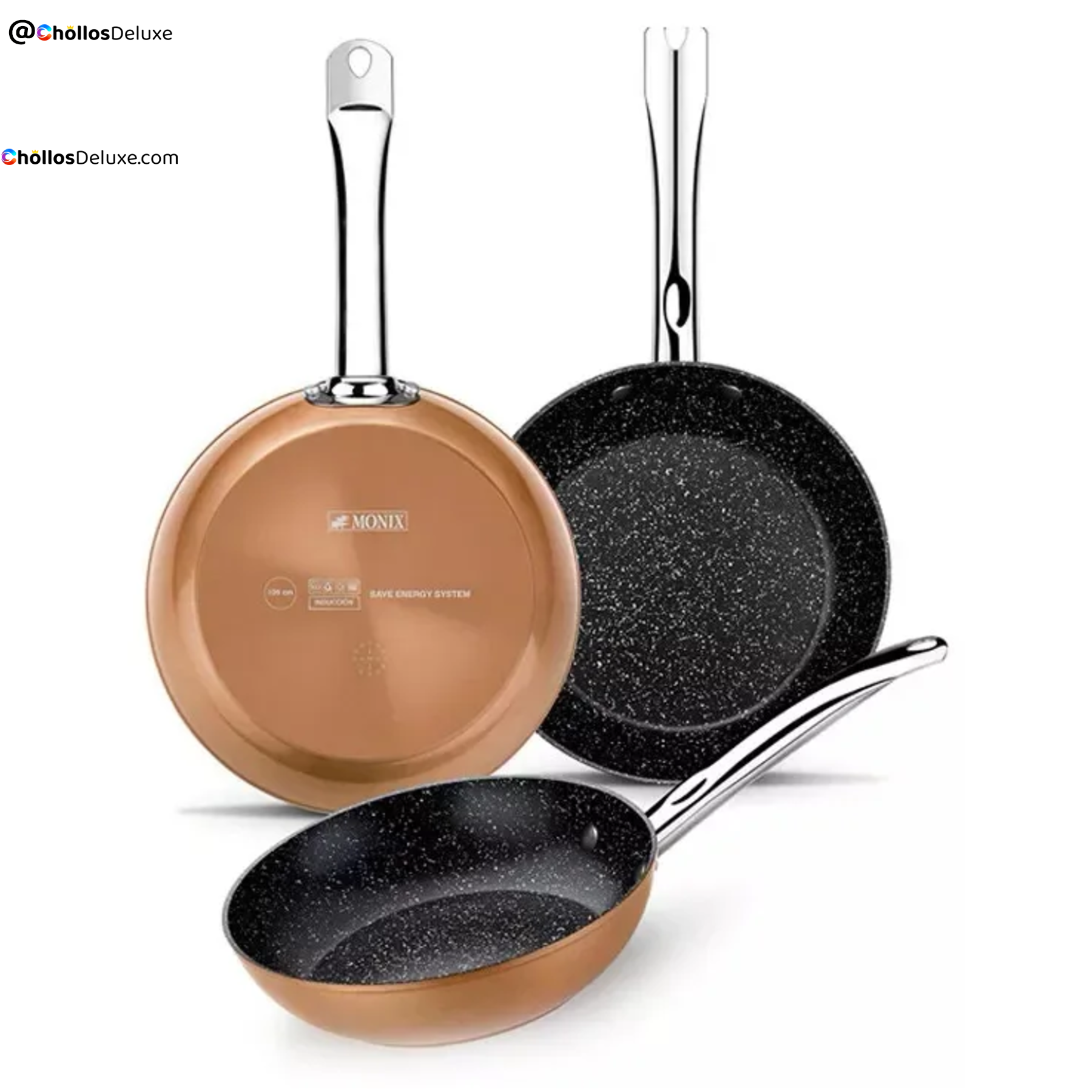 Monix Copper Set 3 Sartenes 18-22-26cm
