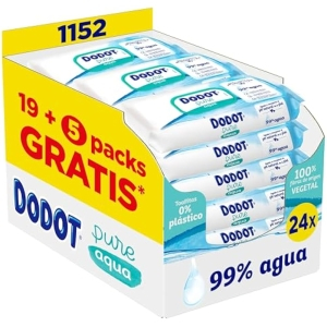 24x Dodot 48 Toallitas Pure Aqua Bebé