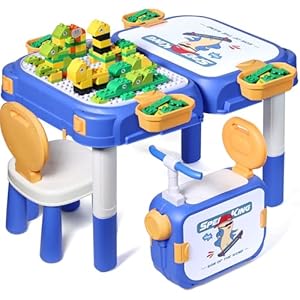 Fygurso Mesa Infantil +90 Bloques +Silla