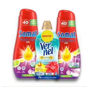 Somat Gel Lavavajillas 40 Lavados +Vernel