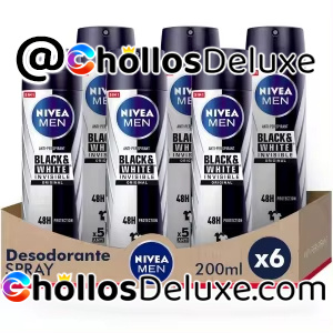 6x Nivea Men Black & White Invisible Spray 200ml