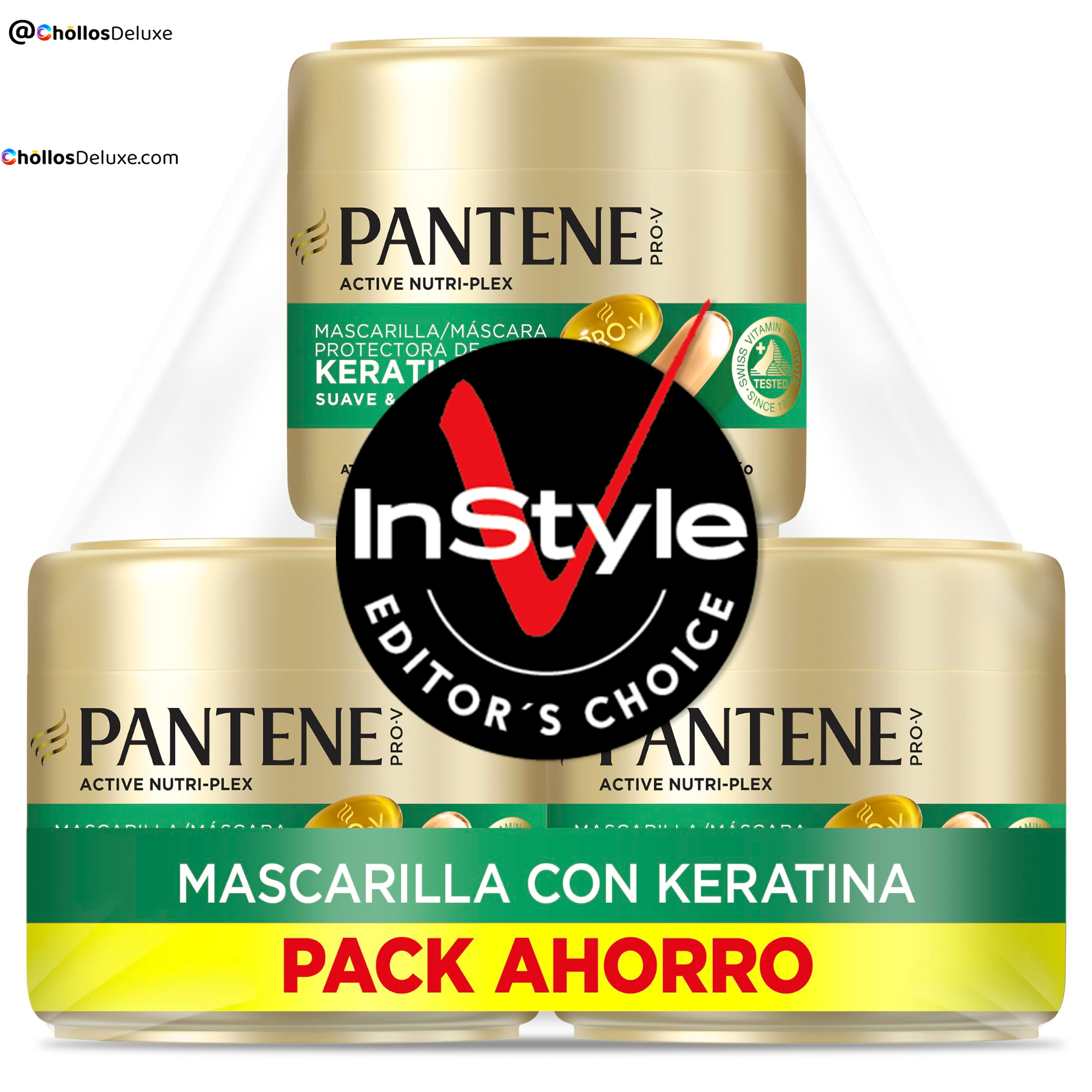 3x Pantene Suave y Liso Mascarilla 300ml