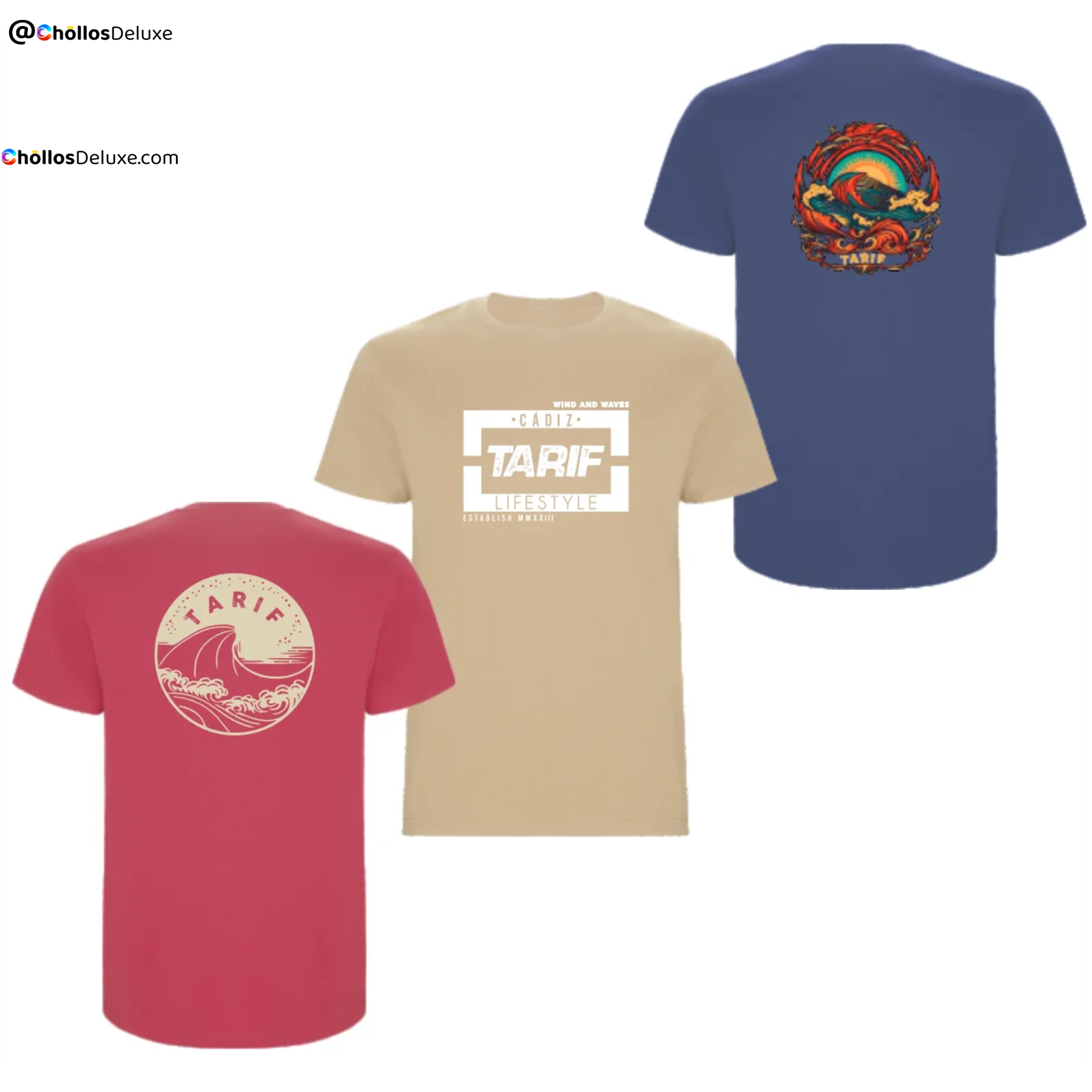 3x Camisetas Surf para Hombre