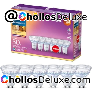 6x Philips LED GU10 3.8W Blanco Cálido