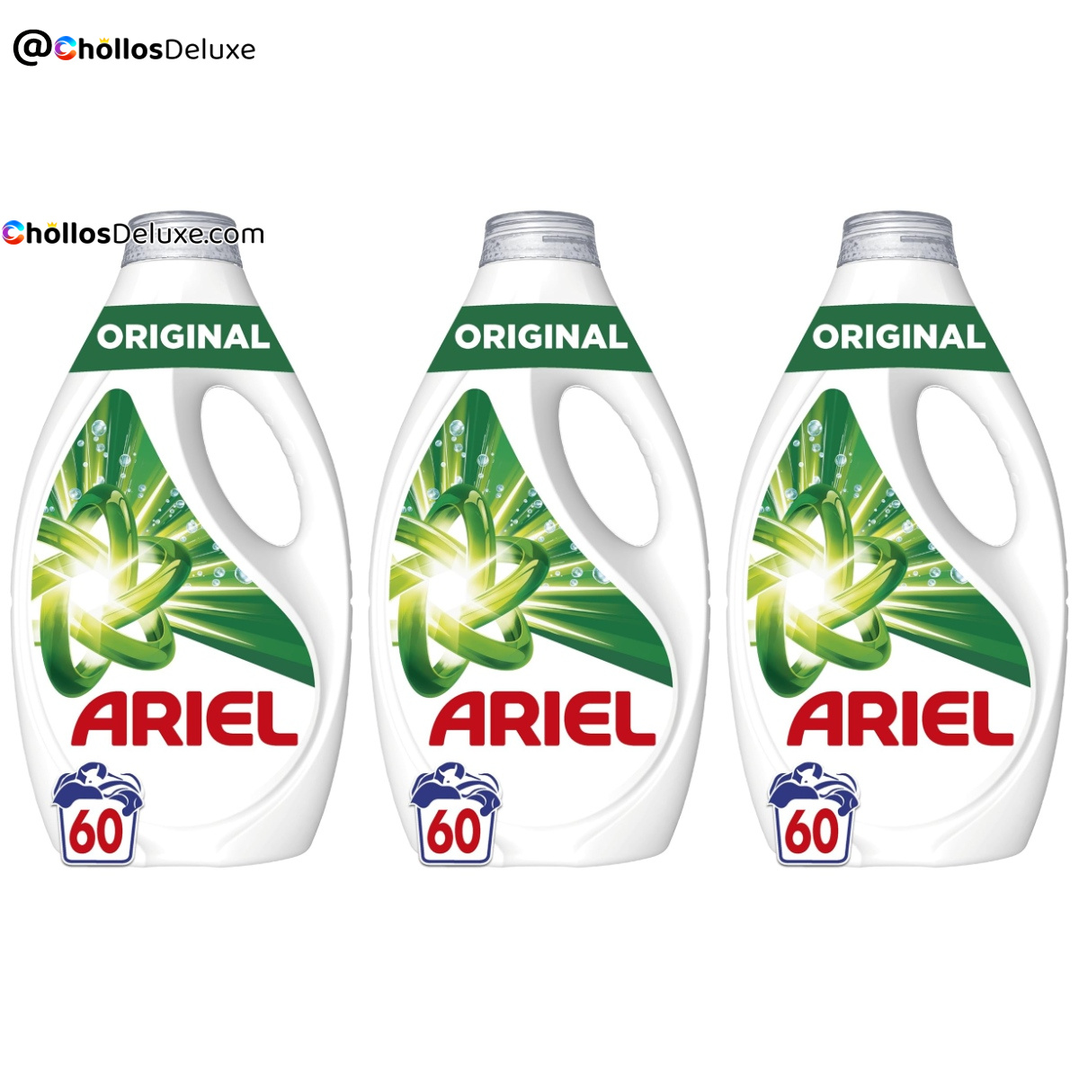 3x Ariel Original Detergente Líquido 60 Lavados