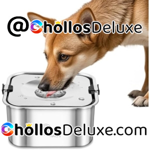 Happy Hachi Bebedero Perro Antigoteo Inox 3L