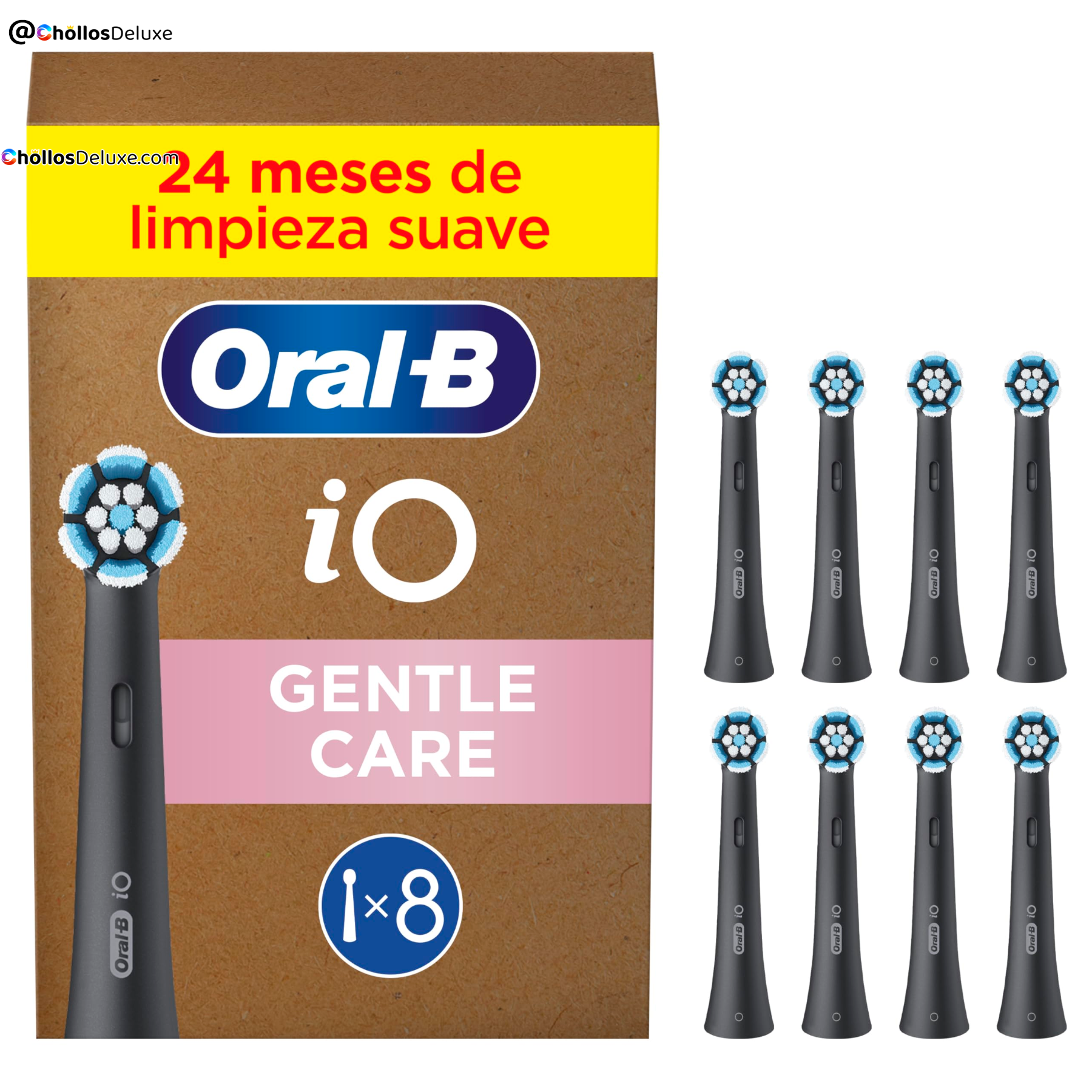 Oral-B iO Gentle Care 8 Cabezales Negros