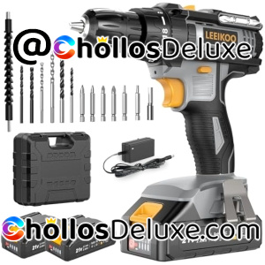 Leeikoo 21V Taladro Atornillador +14 Accesorios