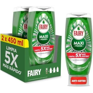 2x Fairy Maxi Poder Líquido Lavavajillas 450ml