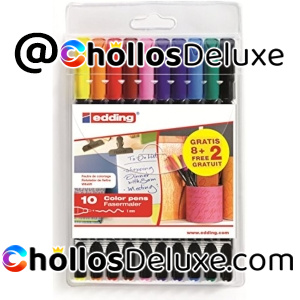 10x Edding 1200 Rotulador Punta Fina Colores