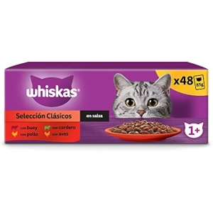 48x Whiskas Comida Húmeda Gatos Adultos