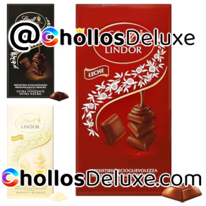 2x Lindt LINDOR Singles Tabletas de Chocolate Blanco, con Leche o Negro 60% – 100 g