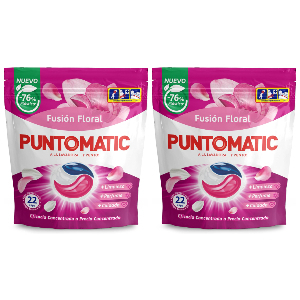 2x Puntomatic Cápsulas Tricámara Floral 22 Lavados