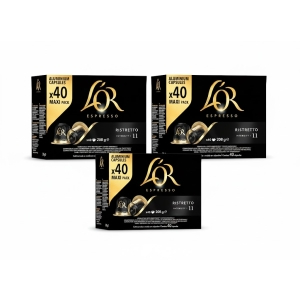 3x L’OR Espresso Ristretto 40 Cápsulas Café