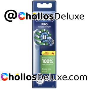 4x Oral-B Cross Action Cabezales Blanco