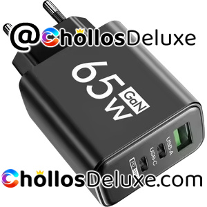Cargador Rápido USB-C 65W 3 Puertos