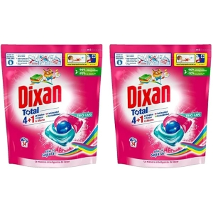 2x Dixan Total 4+1 Cápsulas Lavadora 34 Lavados