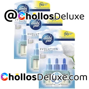 3x Ambi Pur 3Volution Nubes De Algodón Recambio