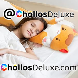 Mewaii Peluche Gato Naranja Largo 70 cm – Almohada Kawaii Suave y Lavable