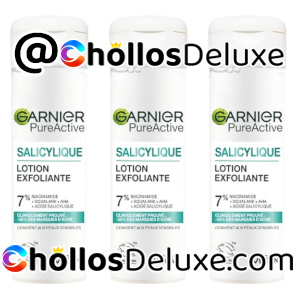 3x Garnier PureActive Loción Exfoliante Salicílica 120ml