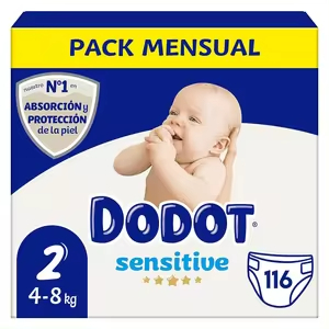 116 Pañales Dodot Sensitive Talla 2