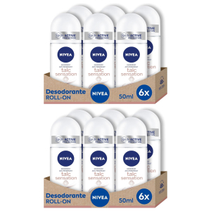 12x Nivea Talc Sensation Roll-On 50ml