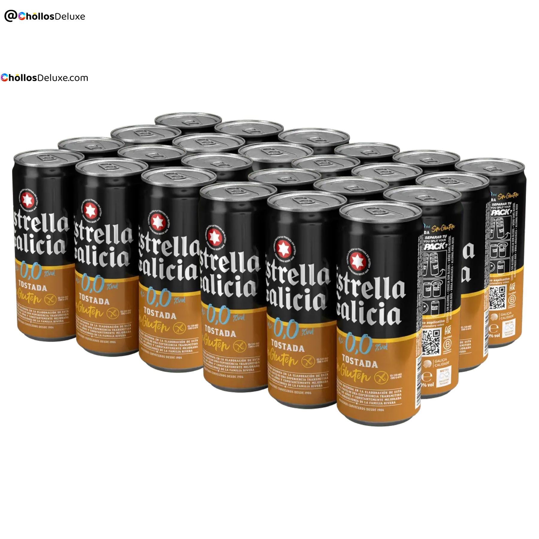 24x Estrella Galicia 0,0 Tostada Cerveza Sin Gluten