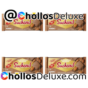 4x Suchard Turrón de Chocolate con Leche y Almendras Enteras – Tableta Navideña 260 g