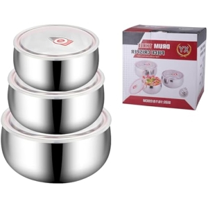 Set 3 Recipientes Acero Inoxidable