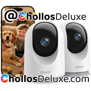 2x Cámaras Vigilancia WiFi Interior 2K 360°