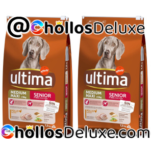 2x Ultima Medium-Maxi Senior Pollo 7,5kg