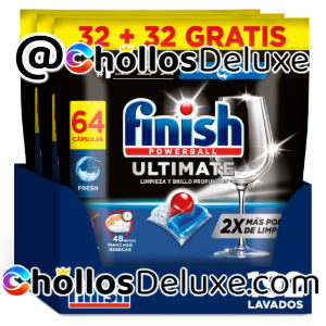 3x Finish Ultimate Detergente 64 Pastillas