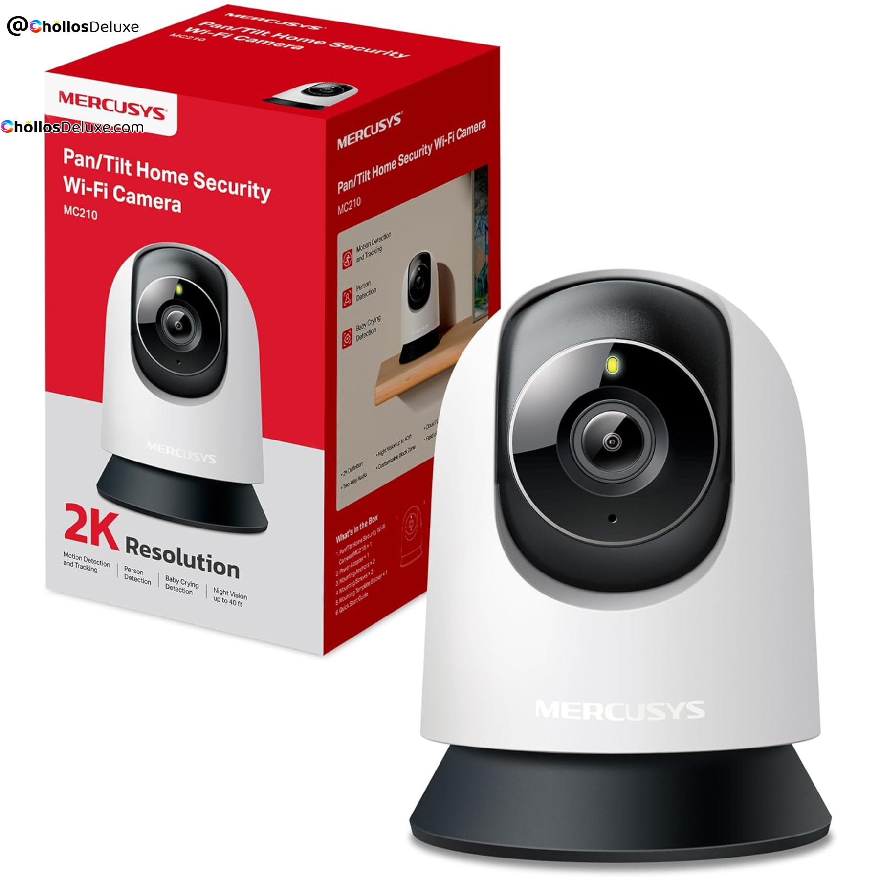 Mercusys MC210 Cámara WiFi 2K 360°