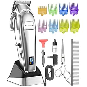 Oneisall Esquiladora Profesional para Perros de Pelo Grueso con Base – Motor 6500 rpm